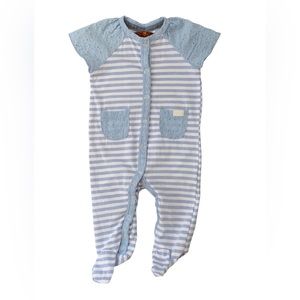 7 for all Mankind short sleeve coverall one piece outfit, baby girl, 0-3 months